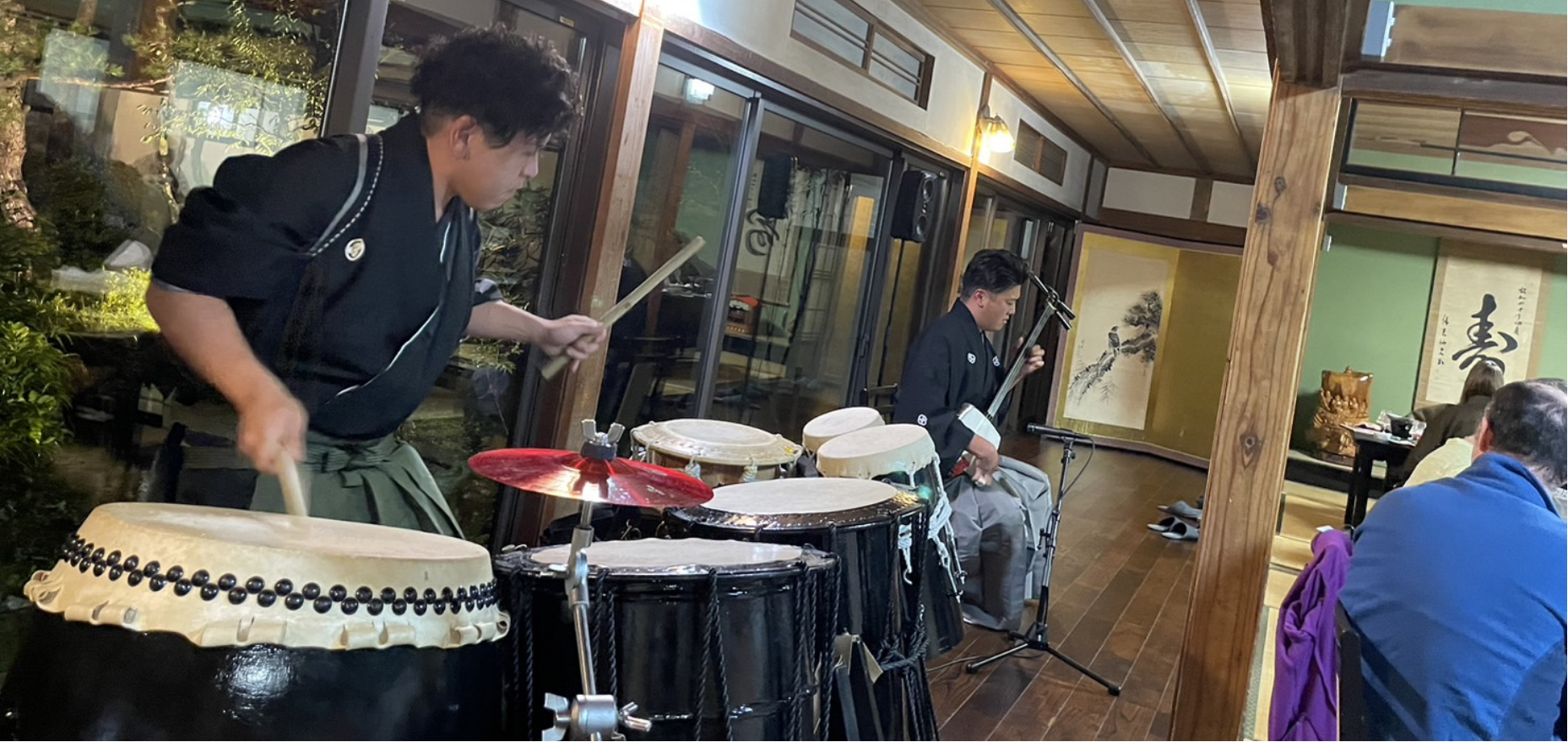 October 8 and 16, 2023 Tsugaru Shamisen × Japanese drum × Shakuhachi at Kakurinbo